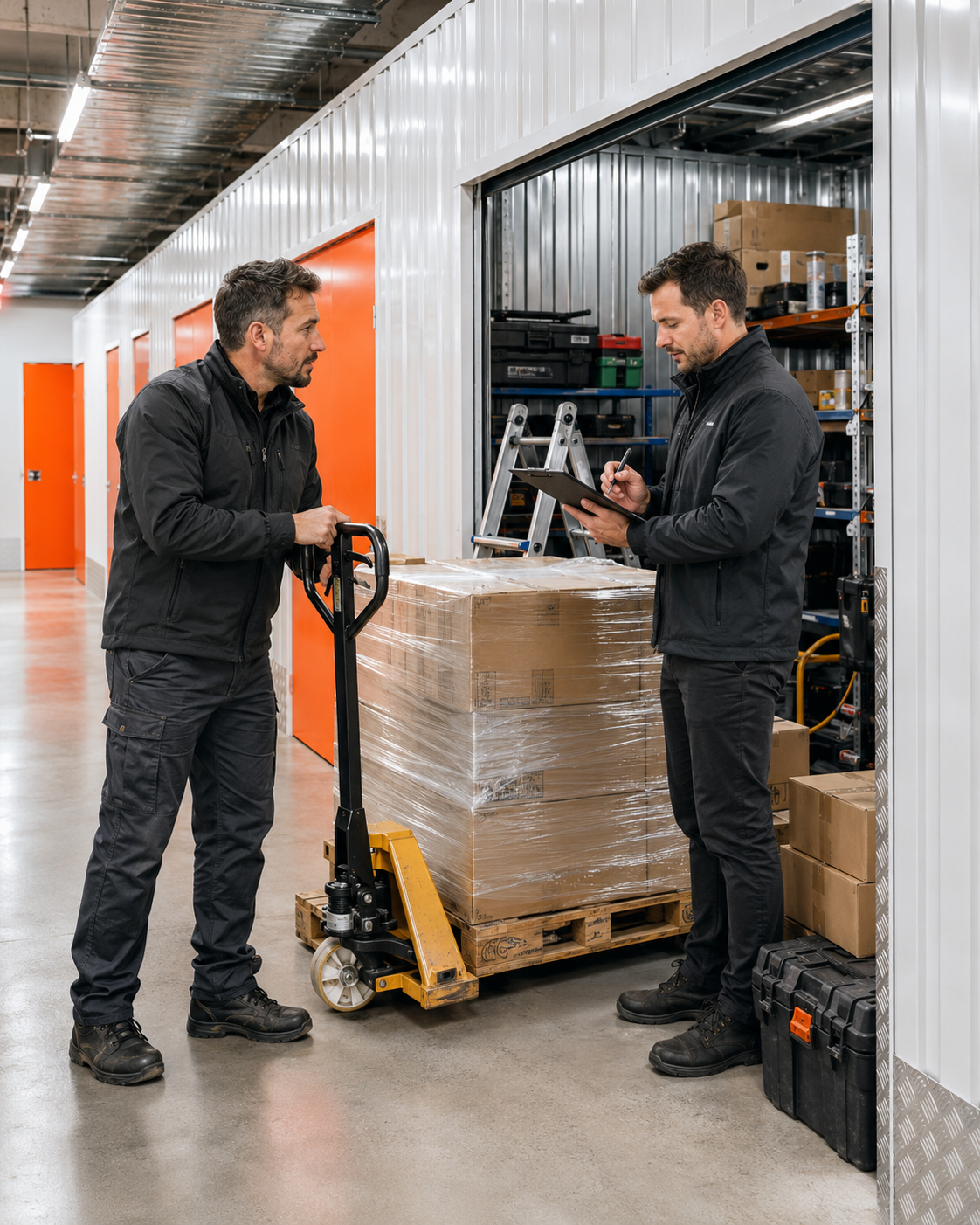 Réception d’une palette dans un centre de stockage